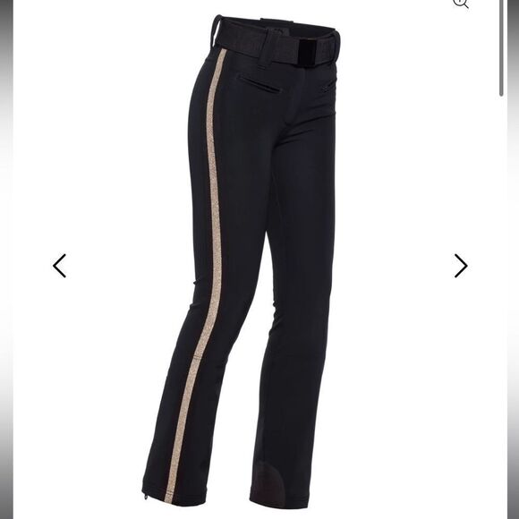 Goldbergh Cher Ski Pants Pippa Ski Pants Black Gold Logo Waterproof US 8 - Picture 4 of 12